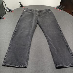 Levis Mens 38x30 Regular Fit Straight Leg Jeans Black Denim 505 Style 38 x 30